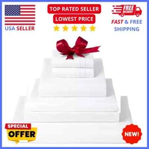 4 Piece Hotel Quality Sheets Set, Queen Size, White, Extra Soft & Breathable - Picture 1 of 6