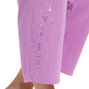 Medium or Large NWT Women's Life is Good Dream Doves Purple CROPPED Sleep Pants - Picture 1 of 4
