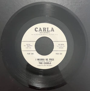 The Excels I Wanna Be Free 7" White Label Promo 45 Carla 2534 Garage Rock 1967 - Imagen 1 de 2