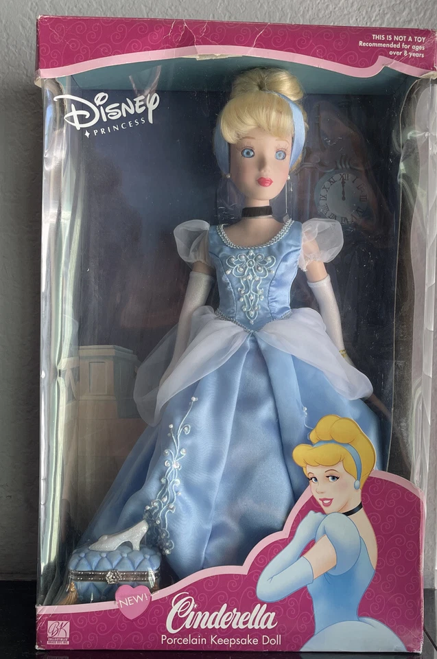 Disney Porcelain Cinderella Doll Brass Key Collectibles 2002