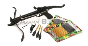 COMBO Self Cocking 80lb Draw Crossbow Pistol + 27 Bolts Arrows for Game Hunting - Picture 1 of 2