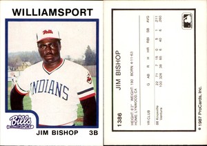 Jim Bishop 1987 ProCards #1386 Card *AutographDen*