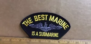 The Best Marine is a Submarine Embroidered Patch - Picture 1 of 4
