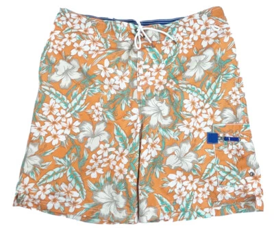 Lands end Mens Swim Shorts XL 40 42 Trunks Swimsuit Hawaiian Floral  Suit - Image 1 of 4