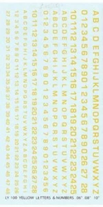 Yellow US Army & Air Force Lettering I-94 LY100. Decals New 1/87 & Smaller - Picture 1 of 1