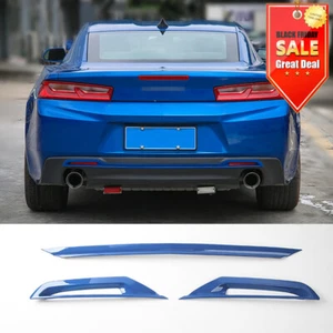 3Pc ABS Rear Tail Bumper Skid Bottom Cover Strip Trim For Chevrolet Camaro 2017+ - Picture 1 of 7