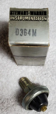 Interruptor de presión de aceite Stewart Warner D-364M 1955-67 Ford Lincoln Mercury & Marine Foto 1 de 2