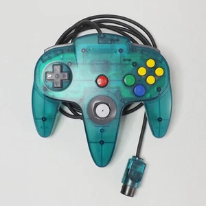 N64 Controller Atomic Clear Blue/White VGC Tight Stick Genuine Nintendo - Picture 1 of 6