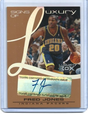 Fred Jones 2004-05 Caja de Lujo Signos de Lujo Autógrafo #SL-FJ (46/75)-Pacers Foto 1 de 2