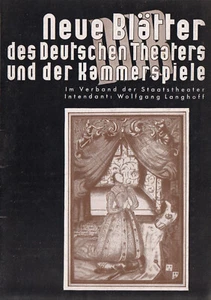Neue Blätter des Deutsches Theaters und der Kammerspiele, Heft 4/51 - Bild 1 von 1