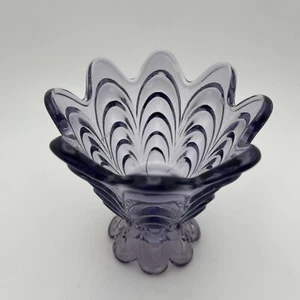 Fenton Violet Art Glass 2 Way Tulip Votive & Taper Candle Holder - Picture 1 of 13