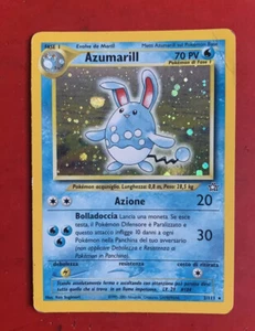 Lotto Carte Pokemon Azumarill 2/111 Holo Rara Neo Genesis In Italiano Bellissima - Foto 1 di 2