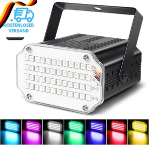 Multicolor Stroboskop Mit Fernbedienung Disco Licht, 48Led Stroboskope Musikgest - Bild 1 von 12