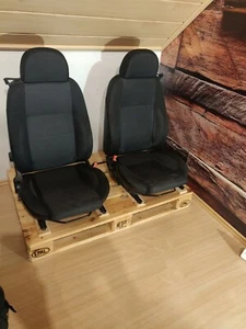 Autositze Couch Palettenmöbel Fiat Barchetta Autositze Stoff schwarz Europalette - Bild 1 von 8