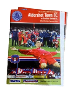 ALDERSHOT TOWN V CARLISLE UNITED - CONF PLAY OFF  1ST LEG - 2/5/2005  -TEAMSHEET - Picture 1 of 1