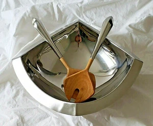 YAMAZAKI SIGNATURE COLLECTION MCM 3 Piece Salad Bowl Serving Set Modernist - Picture 1 of 6