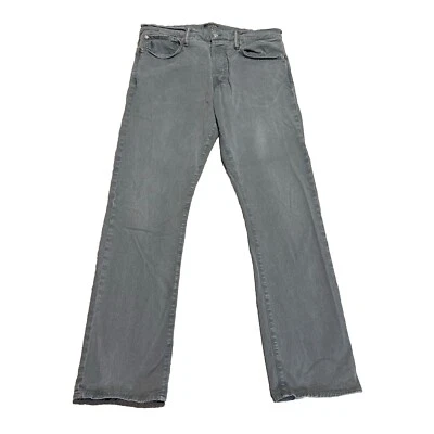 Pantalones de mezclilla Polo Ralph Lauren para hombre 33x32 gris pony botón mosca entrepierna medidas 31 Foto 1 de 4