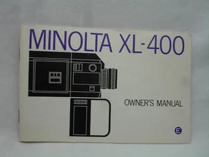 MINOLTA XL-400 camera owners manual .  XL400 Instruction Manual. English - Picture 1 of 3