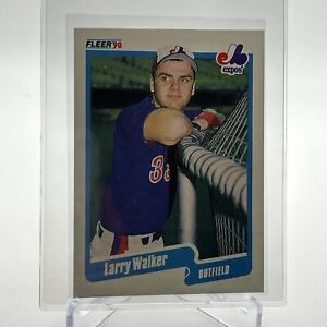 1990 Fleer Larry Walker Rookie Baseball Card #363 Mint FREE SHIPPING