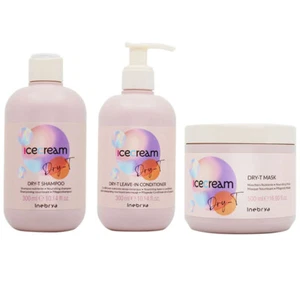 INEBRYA Kit Ice Cream Dry-T Shampoo 300ml + Conditioner 300ml + Maschera 500ml - Imagen 1 de 1