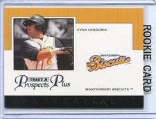 2007 Tristar Plus Evan Longoria ROOKIE Montgomery Biscuits Near Mint # PT-EL