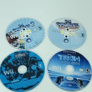 Nintendo Wii Games Lot of 4 Bundle Ultimate Alliance Tron Smurfs 2 Dance Party - Picture 1 of 5