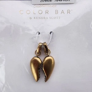 Juego de dijes Kendra Scott Best Friend barra de color chapado en rodio corazón tono dorado - Imagen 1 de 5