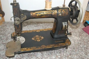 Máquina de coser rotativa blanca H2 piezas originales principios de 1900 descuentos - Imagen 1 de 77