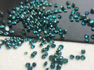 1-2 mm Azul Brillante Corte Redondo Facetado Diamante, Solitarios Sueltos Azul Brillante - Imagen 1 de 6