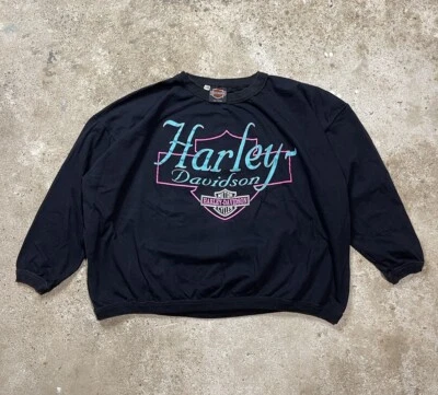 Camiseta De Colección Harley Davidson Cuello Redondo Eagle Boxy XL Negra Años 90 EE. UU. 1991 Foto 1 de 4