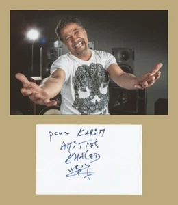 Cheb Khaled - Chanteur algérien - Carte dédicacée en personne + Photo - 90s - Imagen 1 de 3