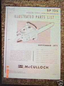 McCulloch Super pro 125 Parts list  - Picture 1 of 1