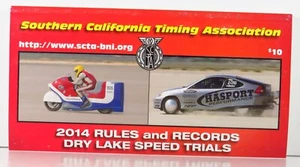 Bonneville Salt Flats SCTA 2014 Rules & Records Dry Lake Speed Trials Book - Picture 1 of 8