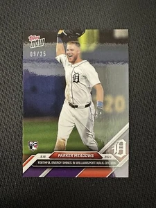 2024 MLB TOPPS NOW #566 Parker Meadows RC Walk-Off! Purple Parallel /25 - Bild 1 von 3