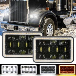 Faros LED 4x6" ojo de ángel haz hi-lo para H4651 H4652 H4656 H4666 H6545 2 piezas - Imagen 1 de 12