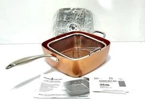 Copper Chef 10" Quadratische Bratpfanne mit Deckel, Frittierkorb & Dampfgarer, 5 Quart - Bild 1 von 15