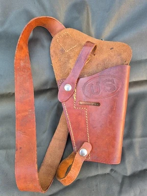 Replica WWll-WW2 US M7 Leather Colt M1911 .45 Shoulder Tanker Holster  B1 - Image 1 of 4