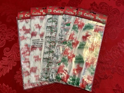 Lote de 14 docenas (168 ct) bolsas para violonchelo para Navidad y fiestas NUEVAS/hornear y regalos Foto 1 de 3