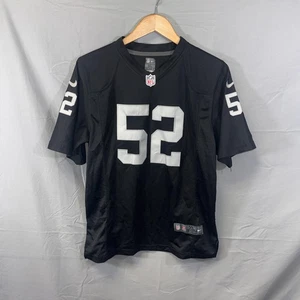 Camiseta de fútbol americano de los Oakland Raiders juvenil XL negra NFL fútbol Khalil Mack 52 Nike - Imagen 1 de 8