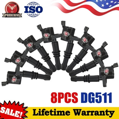 New 8 Pack Ignition Coils DG511 For Ford F250 F350 Super Duty 5.4L V8 2005-2008 Foto 1 de 4