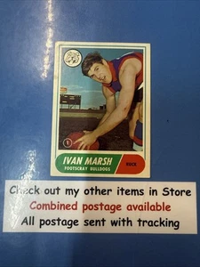 1969 Scanlens Ivan Marsh Footscray Bulldogs Card #1 - Picture 1 of 4