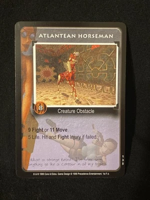 Atlantean Horseman 135 Tomb Raider Trading Card Game TCG CCG 1999 - Image 1 of 2