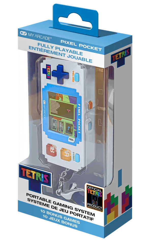 Consola retro My Arcade Pixel Pocket Tetris Mini Portable 10 juegos Llavero