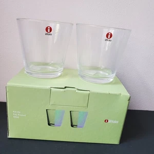 Littala Kartio Glass Tumbler 21 CL Set Of 2 Clear Designed By Kay Frank NWB - Picture 1 of 9