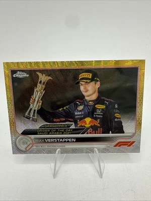 2021 Topps Chrome Formula 1 F1 Max Verstappen Gold 44/50 #192 Red Bull Racing - Image 1 of 4