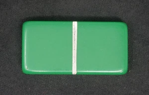 Vintage grün 0/0 Puremco Nr. 616 Standard Marblelike Dominoe Made In USA - Bild 1 von 2