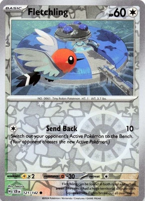 Fletchling 121/142 - REVERSE HOLO - SV07: Stellar Crown - NM - Image 1 of 2