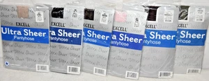 6 Pink Burgundy Brown Mult Color Ultra Sheer Pantyhose Lot One Size 100-160lbs - Picture 1 of 15