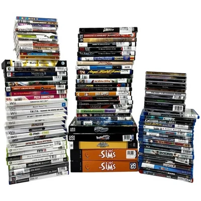 PC Xbox PlayStation Wii DS CD DVD Blu-ray Konvolut 50x Medien Spiele Bundle - Bild 1 von 4