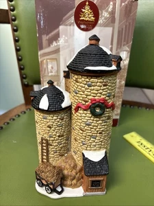 Silo de porcelana Lemax 2003 pueblo de Navidad granja retirado #289-3419 no iluminado - Imagen 1 de 14